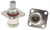 (GPPO\SMPM)(GPO)公 转 (GPPO\SMPM)(GPO)公 4孔法兰 精密转接器|黄铜镀镍，DC-DC-18GHzGHz，长度36.8mm，法兰边长25.4mm - RA18N18FH-NBA
