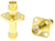 (GPPO\SMPM)(GPO)公 转 (GPPO\SMPM)(GPO)公 4孔法兰 精密转接器|黄铜镀金，DC-DC-18GHzGHz，长度26.5mm，法兰边长12.7mm - RA18S01FH02-GBA