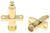 (GPPO\SMPM)(GPO)公 转 (GPPO\SMPM)(GPO)公 2孔法兰 转接器|铍铜镀金，DC-DC-18GHzGHz，长度22.9mm，法兰安装孔距12.2(φ) - RA18S11FH-GBC