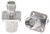 (GPPO\SMPM)(GPO)公 转 (GPPO\SMPM)(GPO)公 4孔法兰 转接器|不锈钢，DC-DC-26.5GHzGHz，长度21mm，法兰边长12.7mm - RA27S03FH