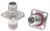 (GPPO\SMPM)(GPO)公 转 (GPPO\SMPM)(GPO)公 4孔法兰 转接器|不锈钢，DC-DC-34GHzGHz，长度19.3mm，法兰边长12.7mm - RA3401FSH