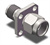 (GPPO\SMPM)(GPO)公 转 (GPPO\SMPM)(GPO)公 4孔法兰 转接器|不锈钢，DC-DC-40GHzGHz，长度20.4mm，法兰边长12.7mm - RA4003FSH