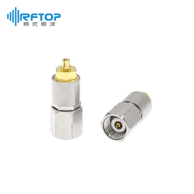 2.4mm公头 转 SSMP(GPPO,SMPM)母头 毫米波转接器|精密型, DC-40GHz, 不锈钢+铍铜镀金